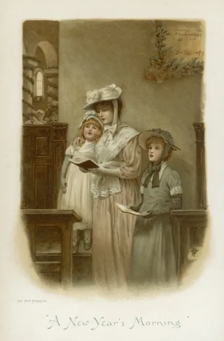 Framed Print : Sing in Church 1890 Framed Print : Sing in Church 1890
