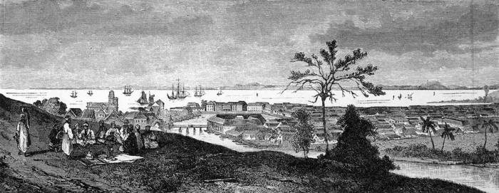 Framed Print : Singapore / Harbour 1880 Framed Print : Singapore / Harbour 1880