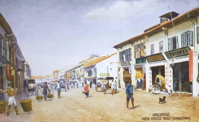 Framed Print : Singapore - New Bridge Road (Chinatown) Framed Print : Singapore - New Bridge Road (Chinatown)