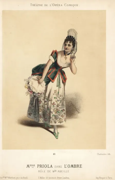 Framed Print : Singer Marguerite Priola as Abeille in the comic Framed Print : Singer Marguerite Priola as Abeille in the comic