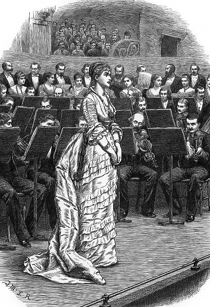 Singer and orchestra, 1871