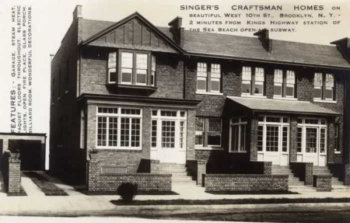 Framed Print : Singers Craftsman Homes, Brooklyn, New York, USA Framed Print : Singers Craftsman Homes, Brooklyn, New York, USA