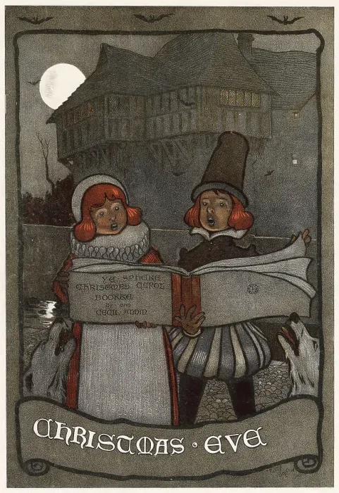 Framed Print : Singing Christmas Carols by Cecil Aldin Framed Print : Singing Christmas Carols by Cecil Aldin