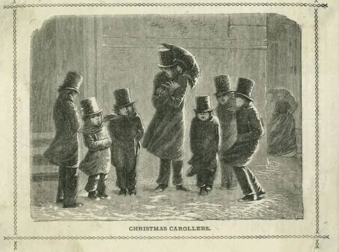 Framed Print : Singing Christmas Carols in the Street