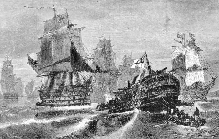 Framed Print : Sinking of the Redoubtable after the Battle of Trafalgar Framed Print : Sinking of the Redoubtable after the Battle of Trafalgar