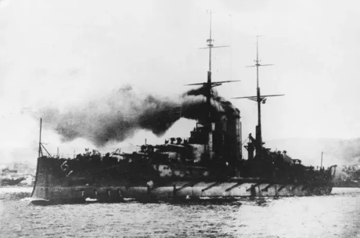 Framed Print : Sinking of SMS Szent Istvan, Austrian battleship, WW1 Framed Print : Sinking of SMS Szent Istvan, Austrian battleship, WW1