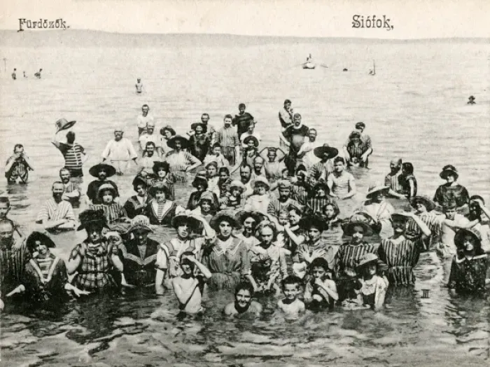 Framed Print : Siofok, Hungary - Bathers in Lake Balaton Framed Print : Siofok, Hungary - Bathers in Lake Balaton