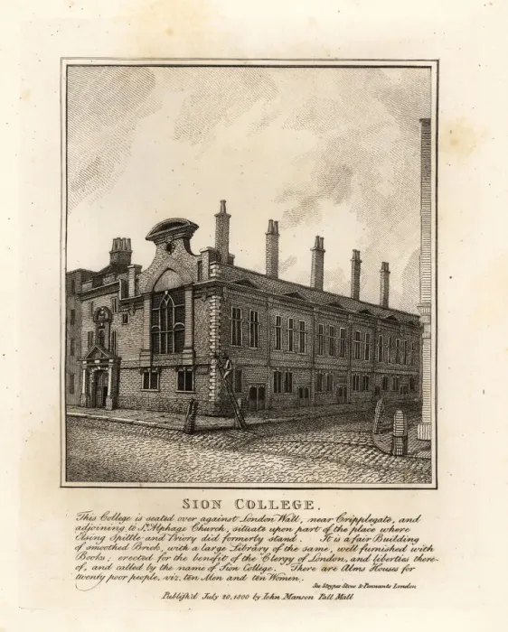 Framed Print : Sion College, at London Wall, near Cripplegate Framed Print : Sion College, at London Wall, near Cripplegate