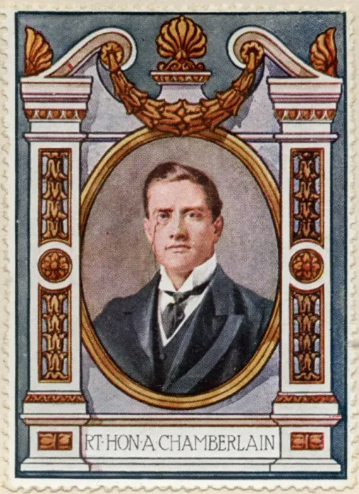 Framed Print : Sir A. Chamberlain / Stamp Framed Print : Sir A. Chamberlain / Stamp