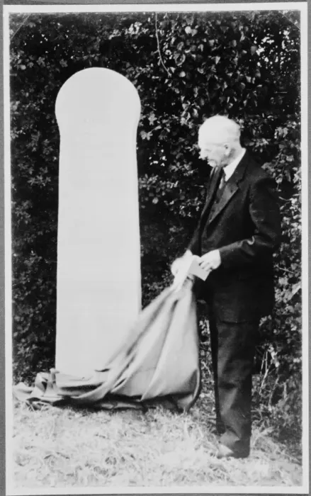 Framed Print : Sir Arthur Keith at the Piltdown memorial Framed Print : Sir Arthur Keith at the Piltdown memorial
