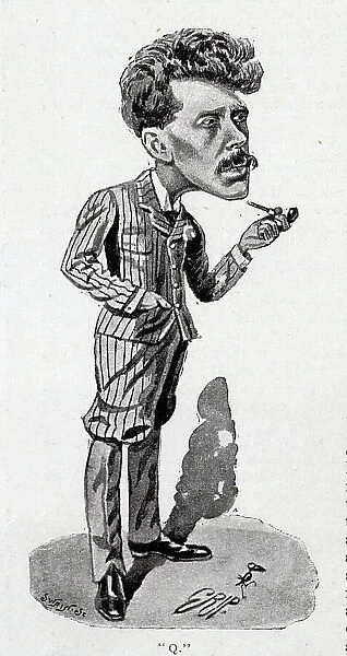 Sir Arthur Quiller-Couch, writer, caricature