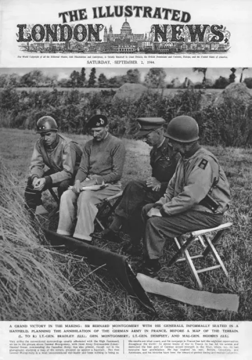 Framed Print : Sir Bernard Montgomery with his generals Framed Print : Sir Bernard Montgomery with his generals