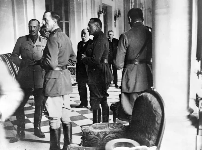 Framed Print : Sir Douglas Haig, Georges Clemenceau and others Framed Print : Sir Douglas Haig, Georges Clemenceau and others