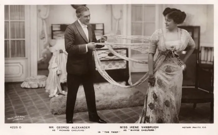 Framed Print : Sir George Alexander and Dame Irene Vanburgh in The Thief Framed Print : Sir George Alexander and Dame Irene Vanburgh in The Thief