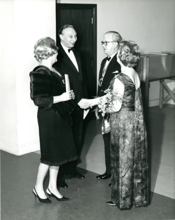 Framed Print : Sir George Gardner, RAeS President 1965-1966, and Lady G? Framed Print : Sir George Gardner, RAeS President 1965-1966, and Lady G?