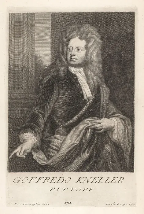Framed Print : Sir Godfrey Kneller, portrait painter, 1646-1723 Framed Print : Sir Godfrey Kneller, portrait painter, 1646-1723