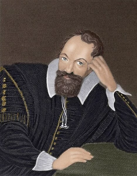 Sir Henry Wotton (1568-1639). Portrait. Colored engraving