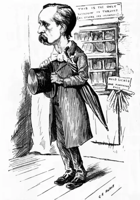 Framed Print : Sir James Matthew Barrie, caricature in Punch Framed Print : Sir James Matthew Barrie, caricature in Punch