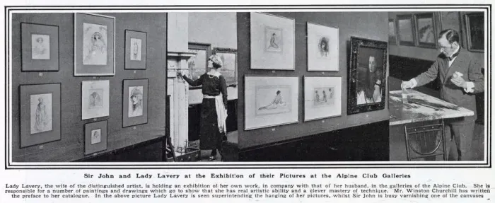 Framed Print : Sir John and Lady Lavery at the exhibition of their pictures at the Alpine Club Galleries Framed Print : Sir John and Lady Lavery at the exhibition of their pictures at the Alpine Club Galleries