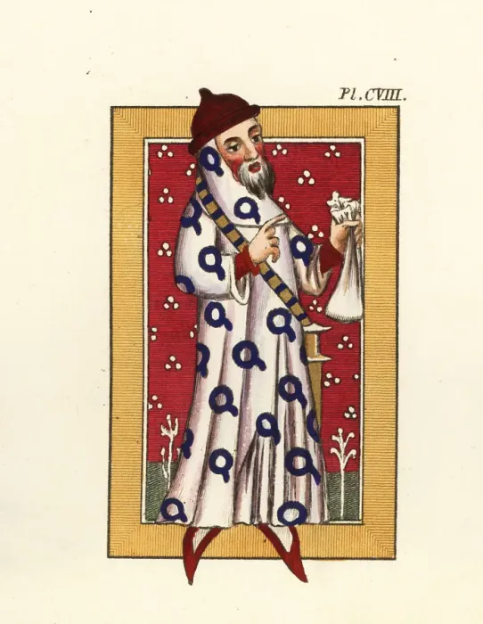 Framed Print : Sir Neil Loring in robe decorated with garters Framed Print : Sir Neil Loring in robe decorated with garters