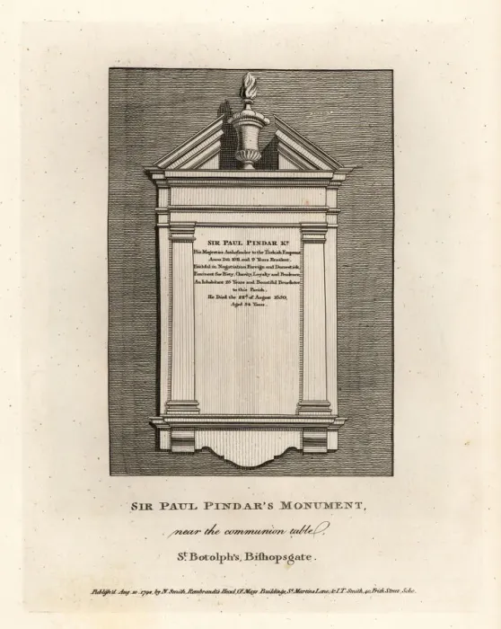 Framed Print : Sir Paul Pindars monument in St. Botolph s, Bishopsgate Framed Print : Sir Paul Pindars monument in St. Botolph s, Bishopsgate