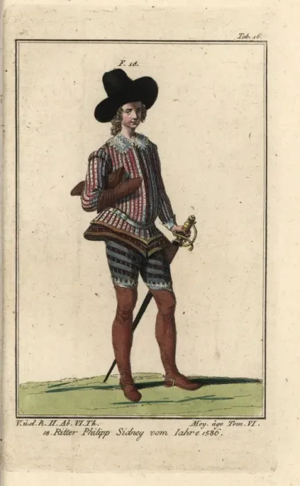 Framed Print : Sir Philip Sydney, poet, wearing tight short Framed Print : Sir Philip Sydney, poet, wearing tight short
