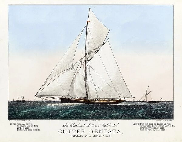 Sir Richard Suttons Celebrated Cutter Genesta, Modelled by