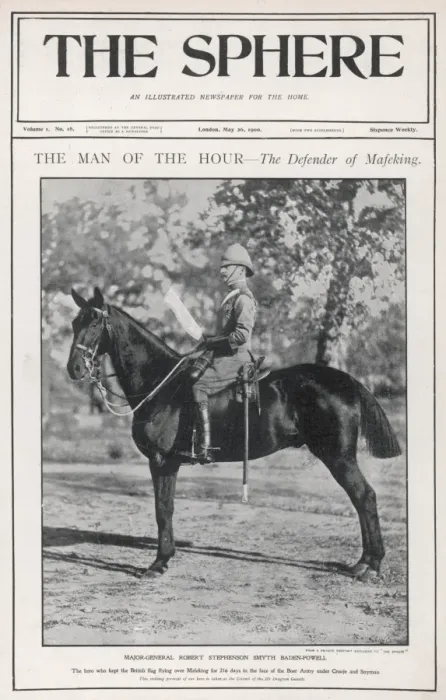 Framed Print : Sir Robert Baden-Powell on horseback, c. 1900