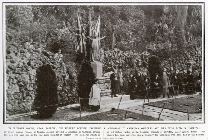 Framed Print : Sir Robert Borden unveils Canadian Memorial - Cliveden Framed Print : Sir Robert Borden unveils Canadian Memorial - Cliveden