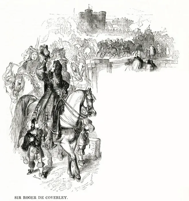 Framed Print : Sir Roger de Coverley, fictitious character in The Spectator Framed Print : Sir Roger de Coverley, fictitious character in The Spectator