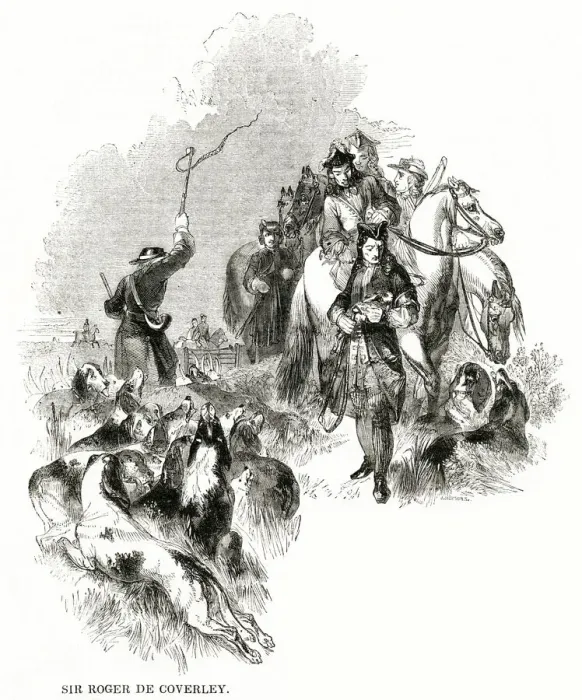 Framed Print : Sir Roger de Coverley, fictitious character in The Spectator Framed Print : Sir Roger de Coverley, fictitious character in The Spectator