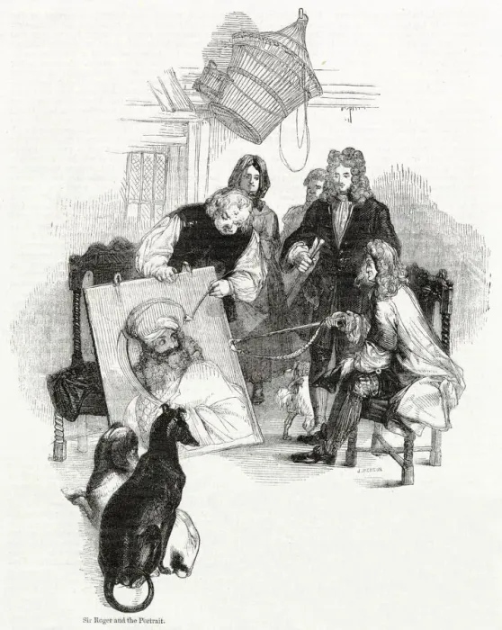 Framed Print : Sir Roger de Coverley, fictitious character in The Spectator Framed Print : Sir Roger de Coverley, fictitious character in The Spectator