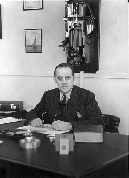 Sir Roy Fedden in his office