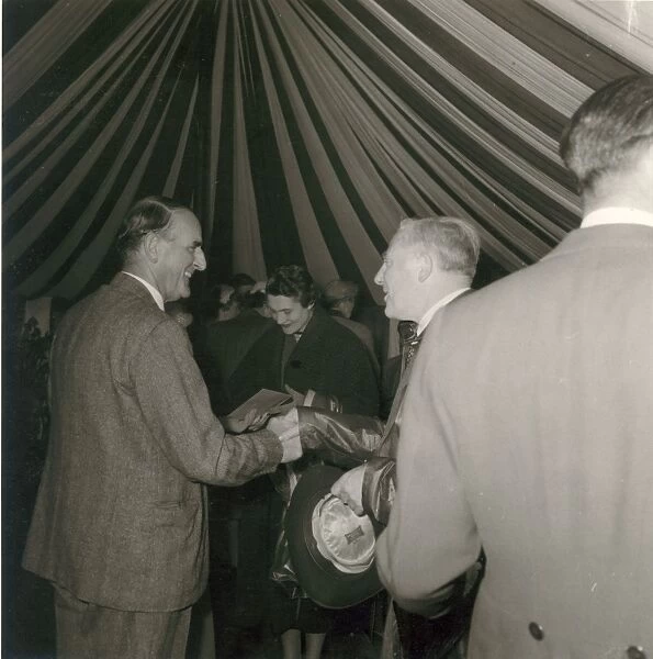 Sir Sydney Camm, left, at the 1954 RAeS Garden Party