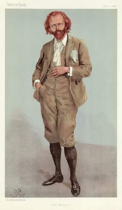 Framed Print : Sir Thomas Henry Hall Caine (1853 - 1931), writer. Date: 1896 Framed Print : Sir Thomas Henry Hall Caine (1853 - 1931), writer. Date: 1896