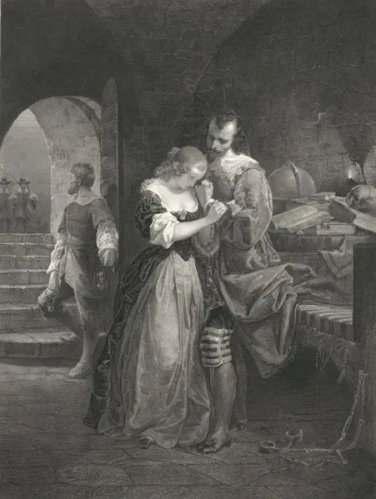 Framed Print : Sir Walter Raleigh, parting with his wife Framed Print : Sir Walter Raleigh, parting with his wife