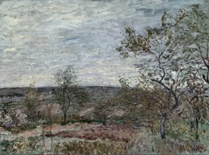 Framed Print : SISLEY, Alfred (1839-1899). Windy Day at Veneux Framed Print : SISLEY, Alfred (1839-1899). Windy Day at Veneux