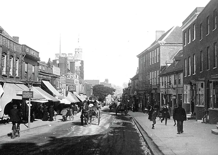 Framed Print : Sittingbourne High Street early 1900s