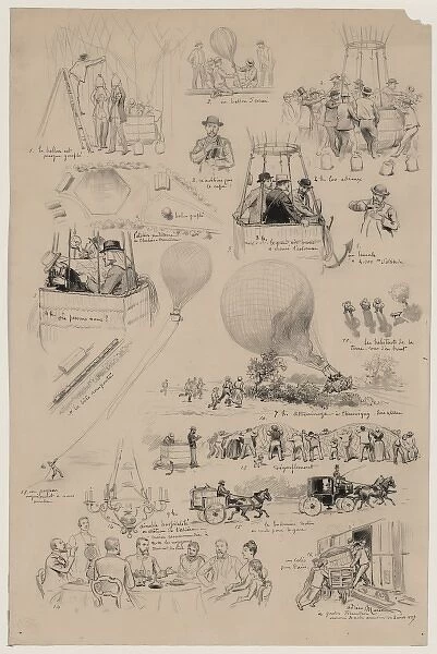 Sixteen vignettes from the lives of French balloonists, Albe