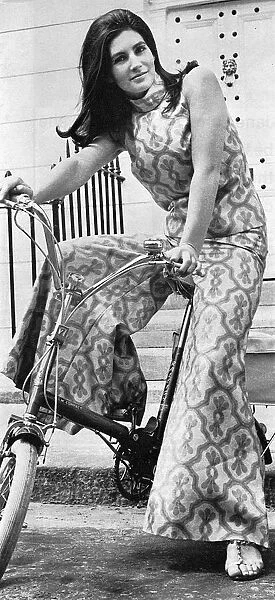 Sixties patterned silk culotte suit