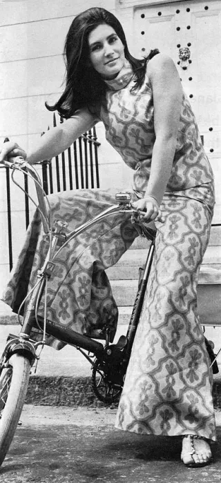 Framed Print : Sixties patterned silk culotte suit Framed Print : Sixties patterned silk culotte suit