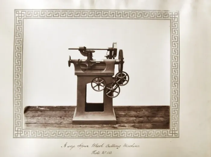 Framed Print : A size spur wheel cutting machine Framed Print : A size spur wheel cutting machine