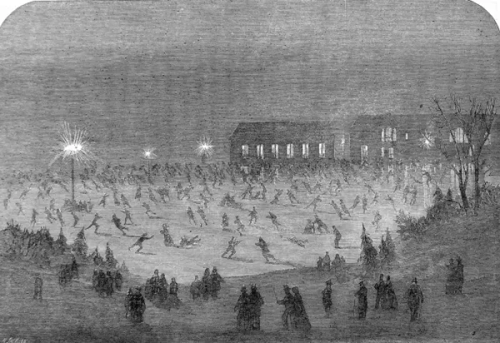 Framed Print : Skating in Central Park, New York, 1865 Framed Print : Skating in Central Park, New York, 1865