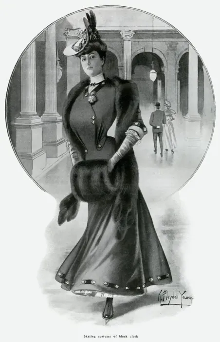 Framed Print : Skating costume 1905