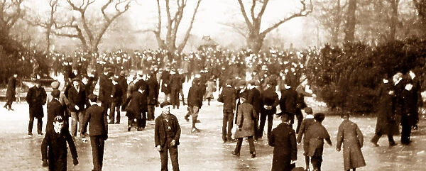 Skating in Dulwich Park, early 1900s