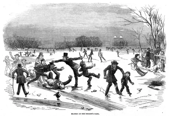 Framed Print : SKATING, REGENTS CANAL 1854 Framed Print : SKATING, REGENTS CANAL 1854