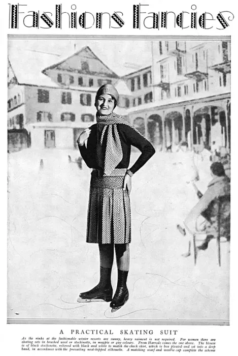 Framed Print : Skating suit from Harrods, 1929 Framed Print : Skating suit from Harrods, 1929