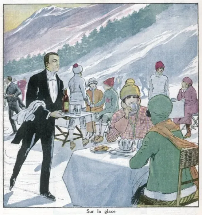Framed Print : Skating Waiters 1923 Framed Print : Skating Waiters 1923