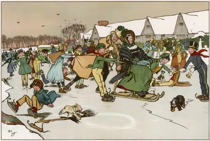 Framed Print : Skating Xmas Early 19C Framed Print : Skating Xmas Early 19C