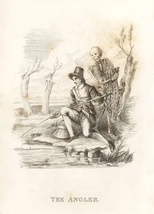 Framed Print : The skeleton of Death and the angler Framed Print : The skeleton of Death and the angler